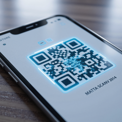 小程序二维码，黑白方块图案，边框清晰，中心有小程序图标标识